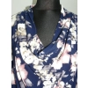 Bluzka typu woda z rękawkiem kimono - pastelowe kwiaty